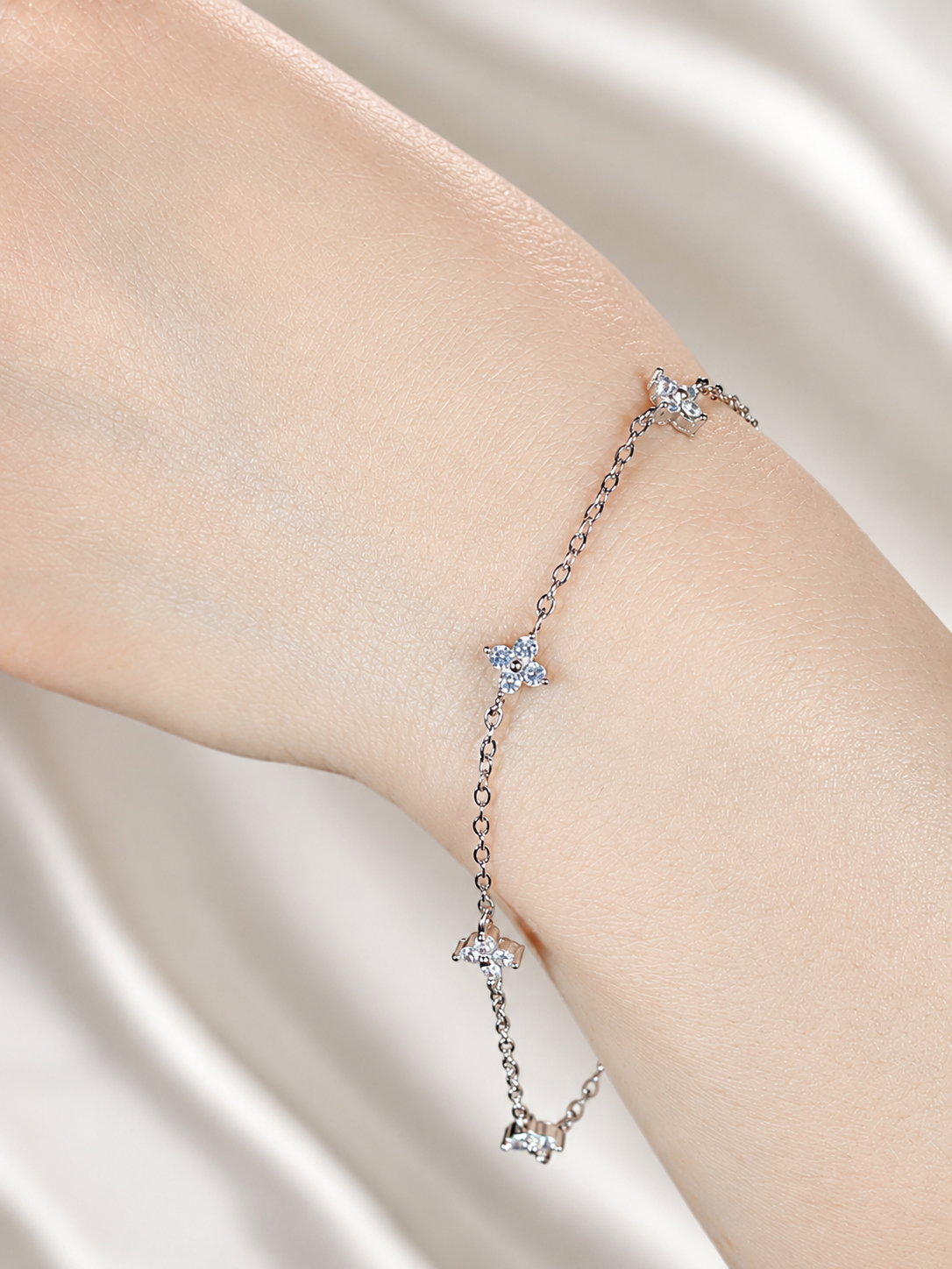 Silver Flower Bracelet - Tarnish Free
