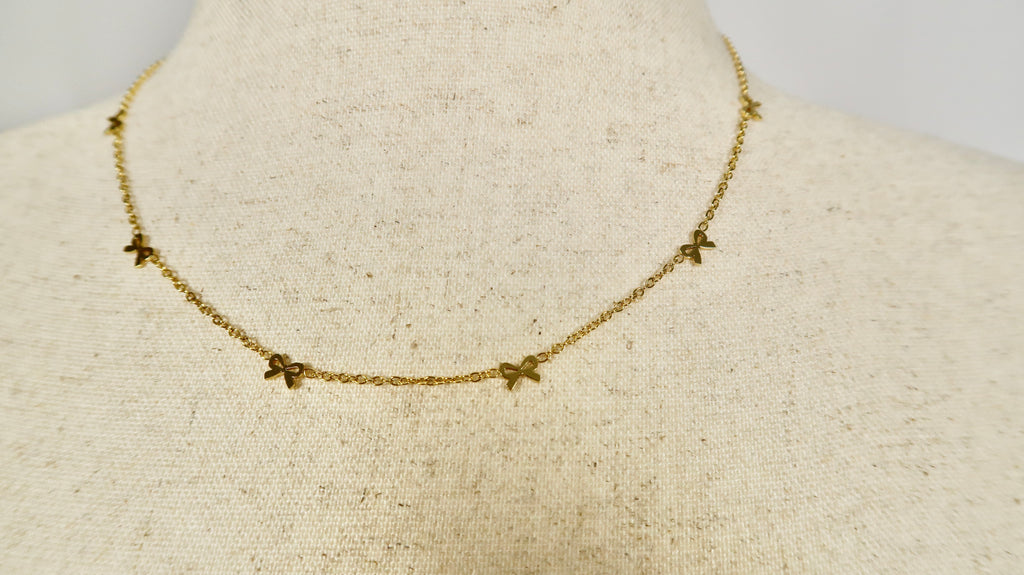 Bows Necklace - Tarnish Free
