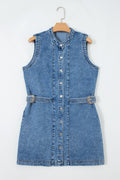 Denim Belt Short Dress