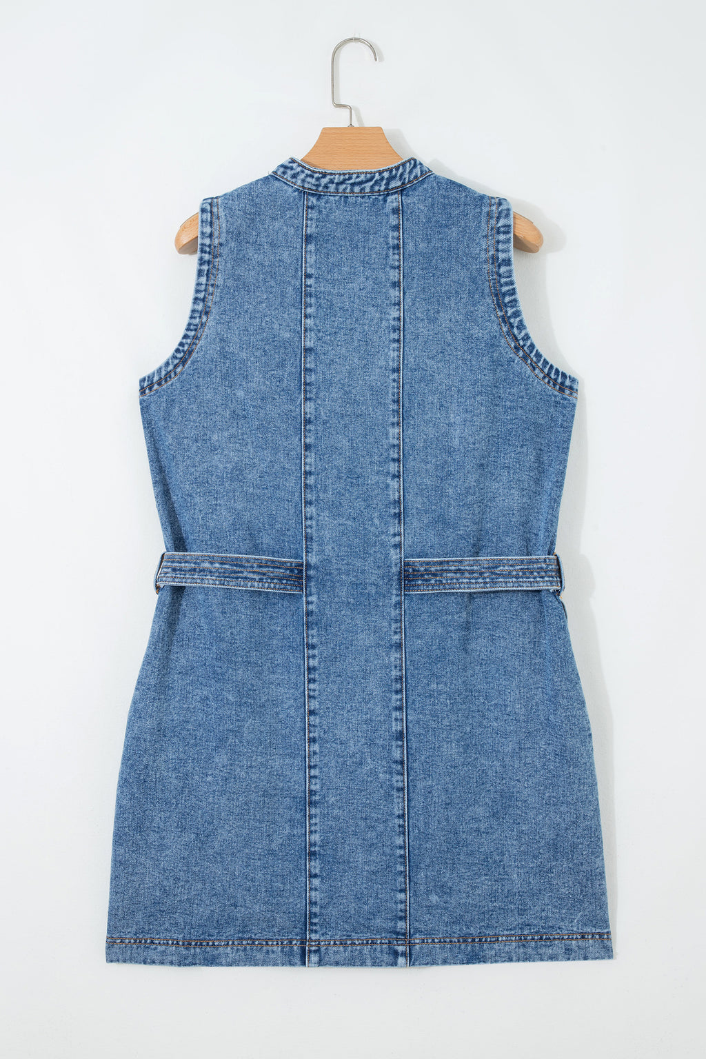 Denim Belt Short Dress