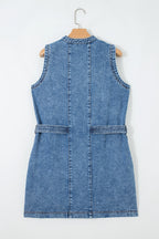 Denim Belt Short Dress