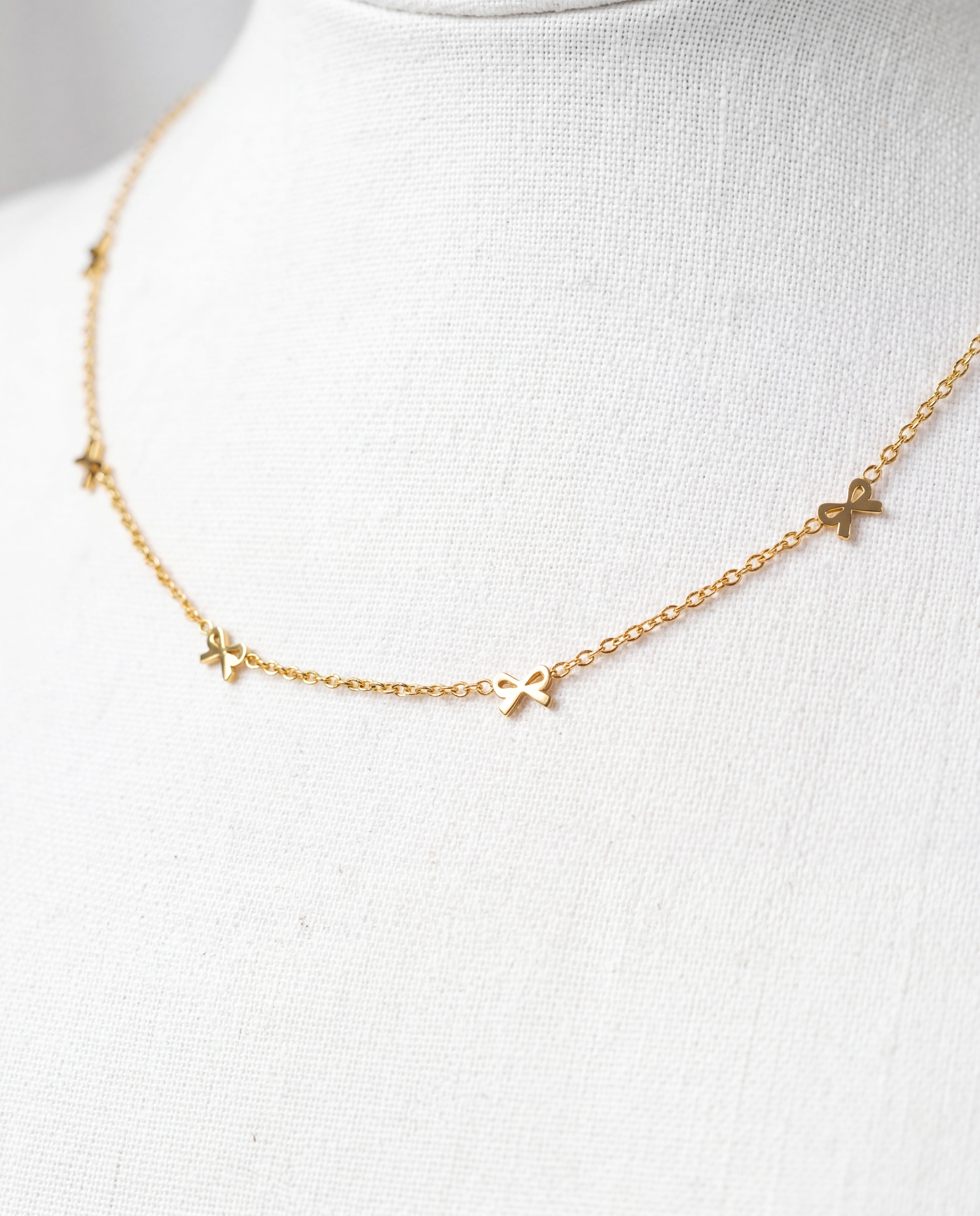 Bows Necklace - Tarnish Free